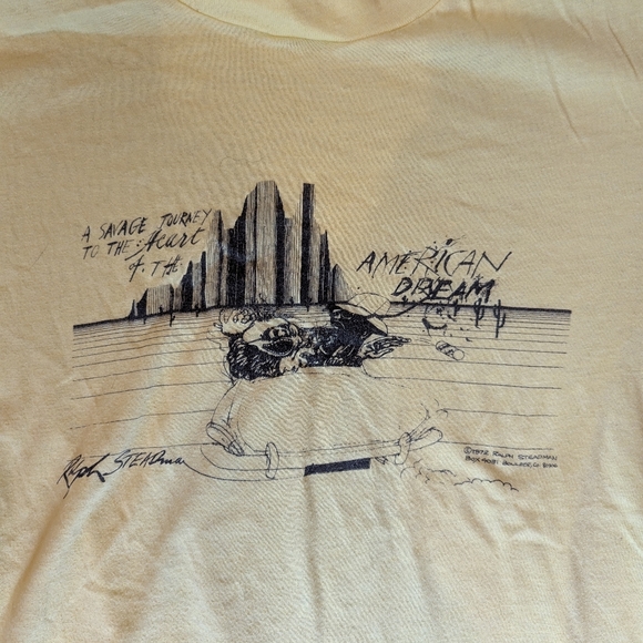 Vintage 80s Ralph Steadman Fear and Loathing Hunter S Thompson Shirt - Picture 3 of 5